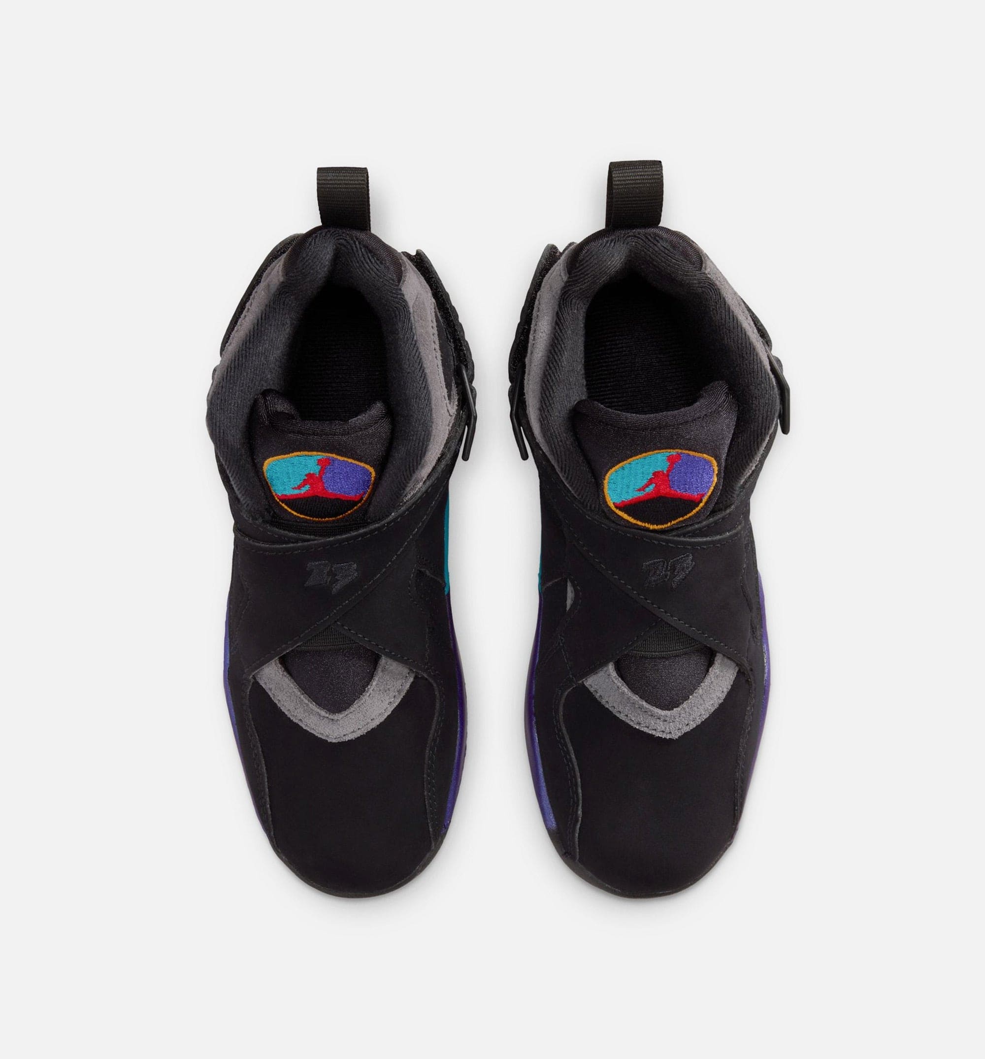 Air Jordan 8 Retro Aqua Preschool Lifestyle Shoe - Black/Multi Color/Bright Concord/Multi Color