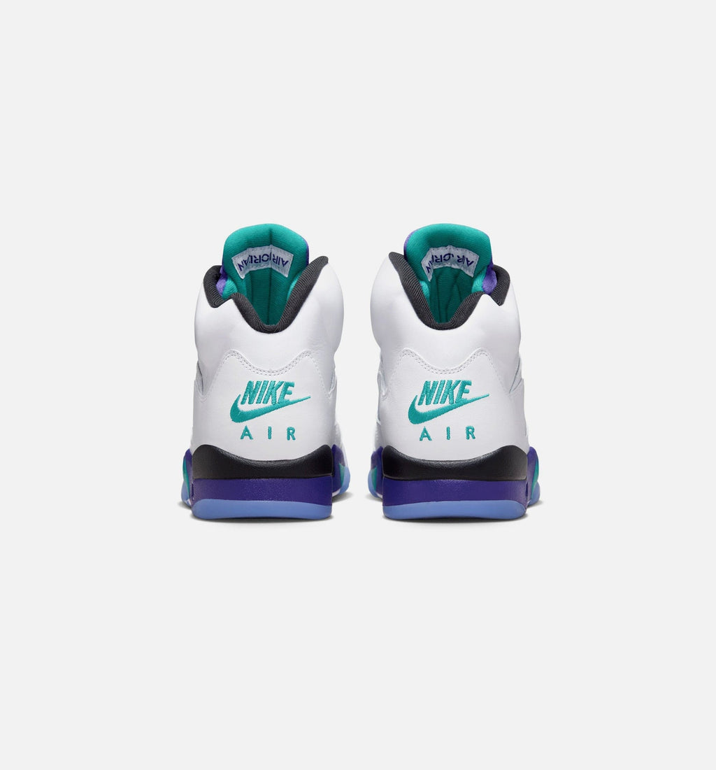Air Jordan 5 Retro Grape Mens Lifestyle Shoe - White/New Emerald/Grape Ice/Black