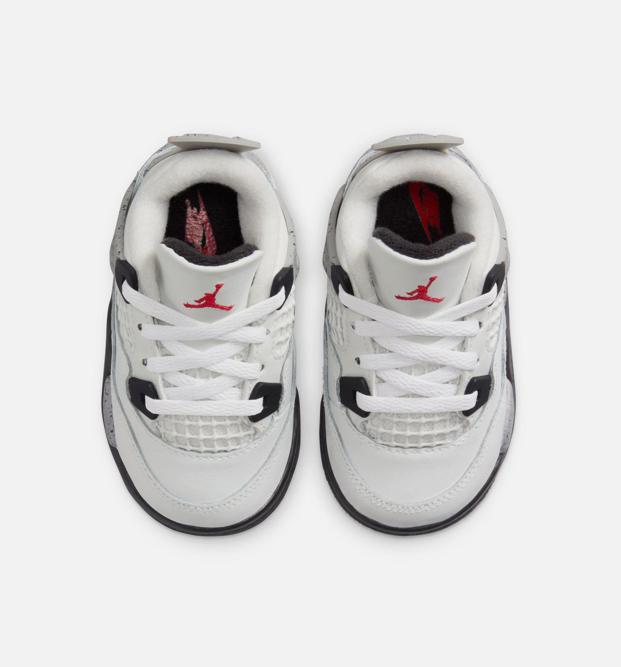 Air Jordan 4 Retro White Cement Infant Toddler Lifestyle Shoe - Summit White/Fire Red/Cement Grey/Black