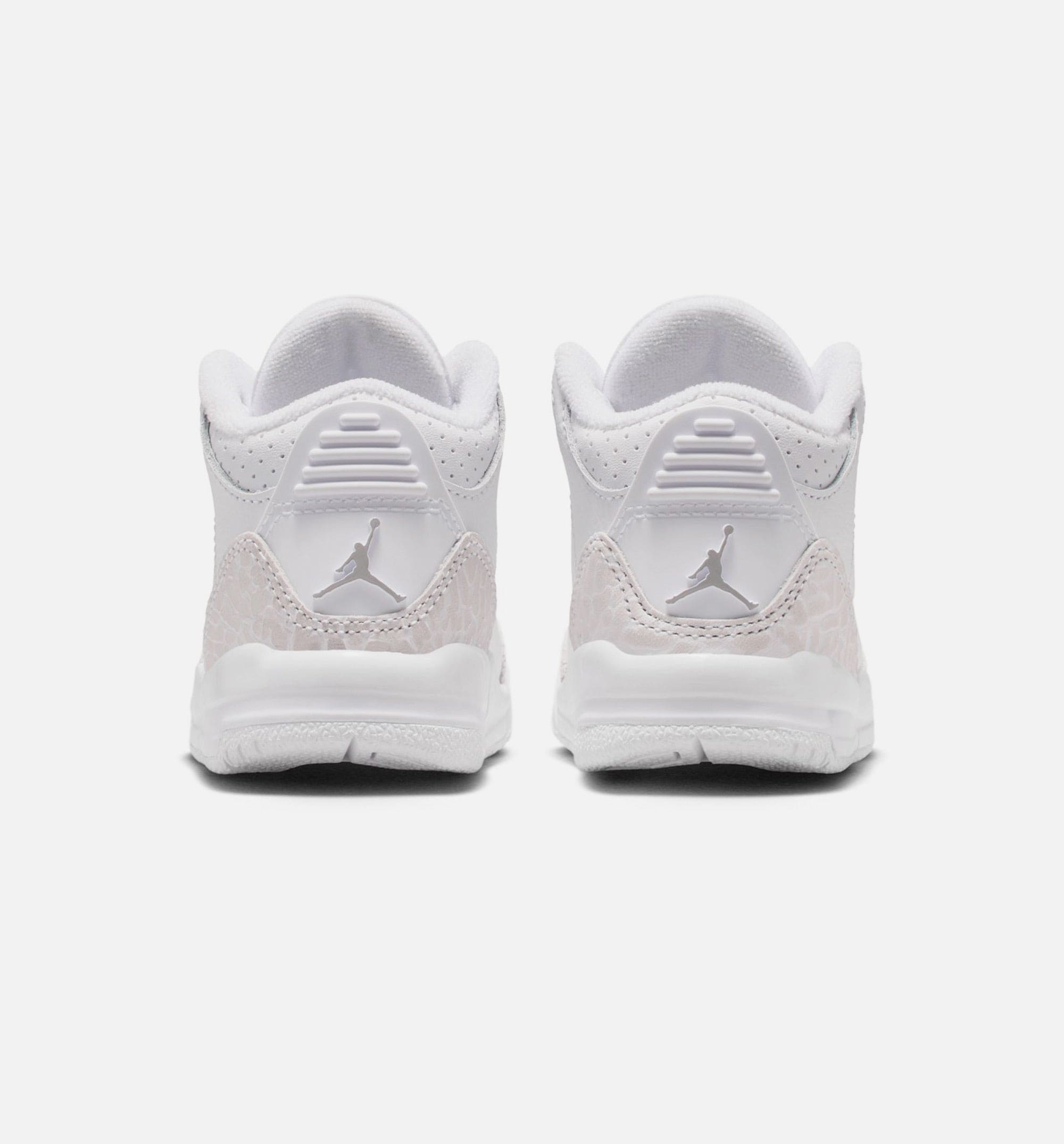 Air Jordan 3 Retro White And Silver Infant Toddler Lifestyle Shoe - White/Metallic Silver