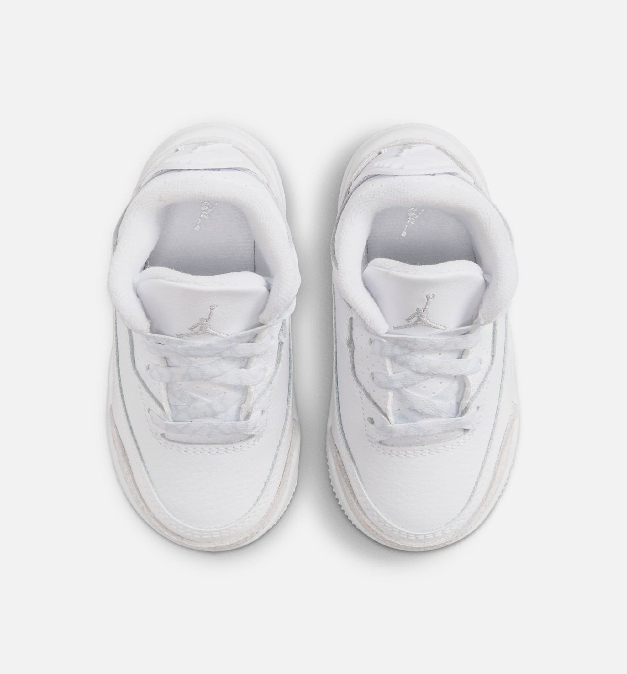 Air Jordan 3 Retro White And Silver Infant Toddler Lifestyle Shoe - White/Metallic Silver