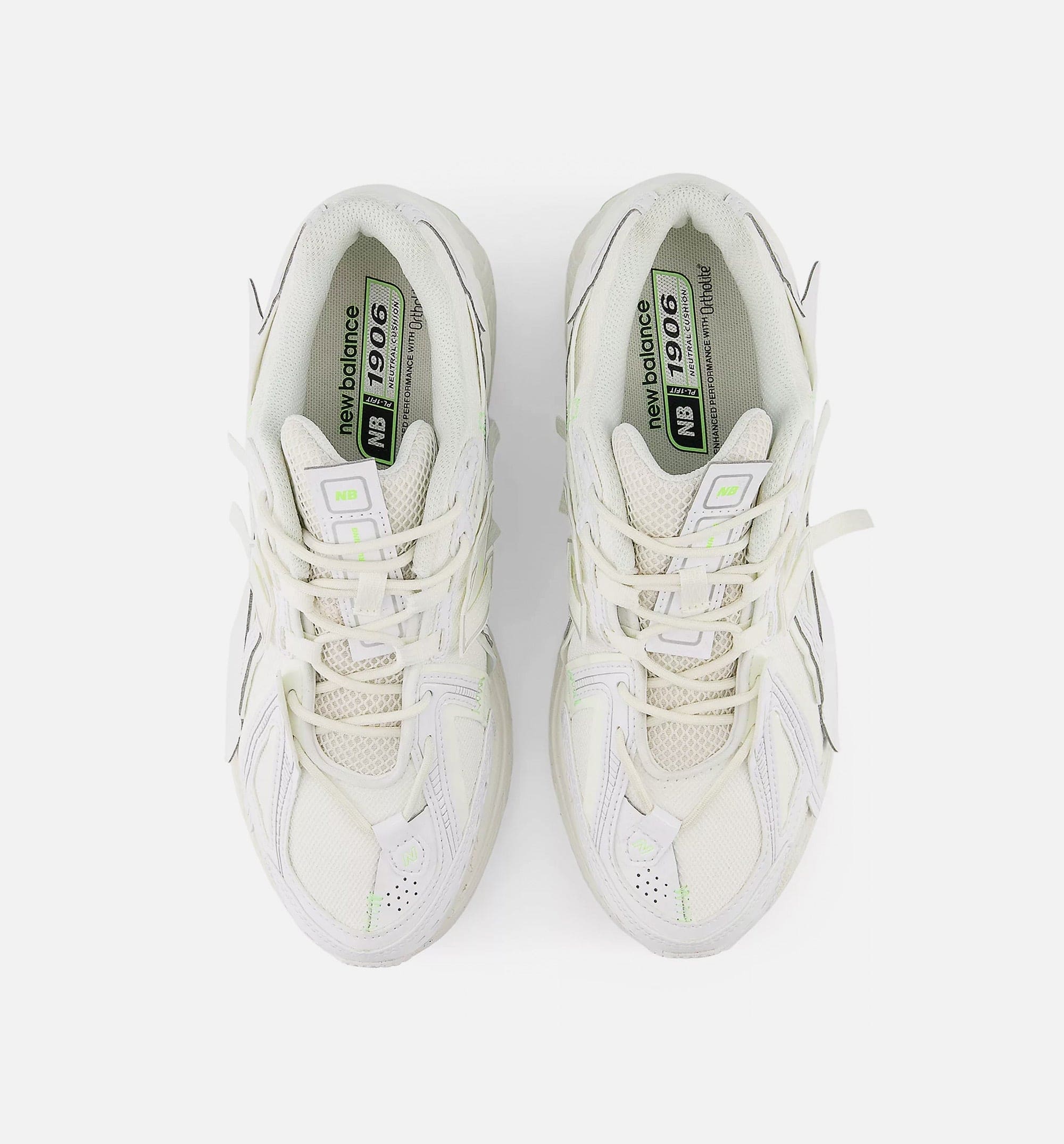 1906A Mens Lifestyle Shoe - White/Mint Flash/Silver Metallic